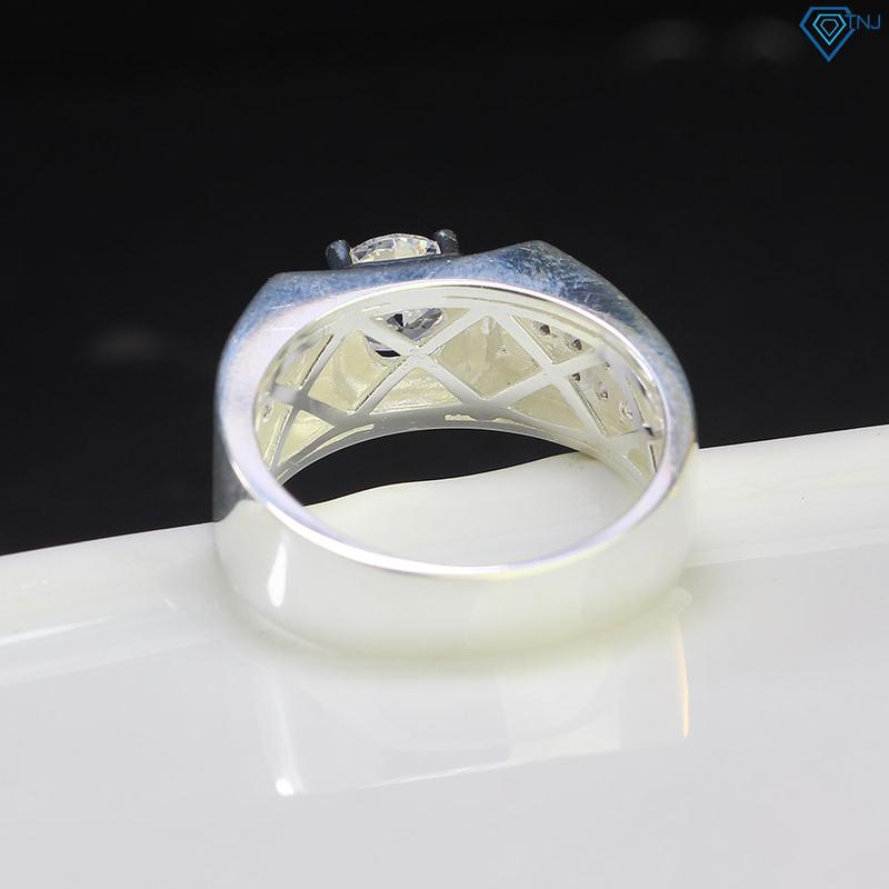 Nhẫn bạc nam đính đá kiểu dáng sang trọng, cao cấp NNA0494 5