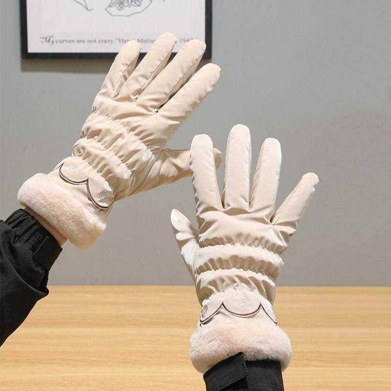 Product Introduction of Fashion Windproof Women Ski Gloves Waterproof Thicken Warm Cycling Gloves Touch Screen Non-slip Riding Gloves 13