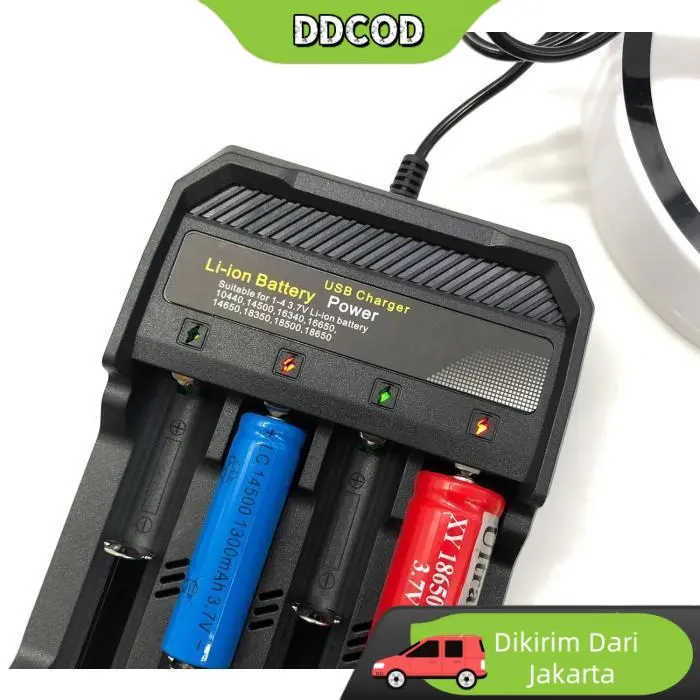 ✦Kirim Sekarang✦Fast Charger Baterai Battery 4 Slot USB 4.2V 2A 18650 AA AAA MS-5D84A