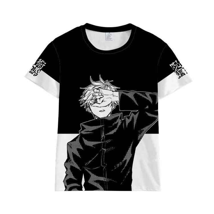 Áo Thun Mùa Hè, Áo Thun Nam Nữ Tay Ngắn, Ryomen Sukuna, Gojo Satoru, Quần Áo Nữ Hoàng Jujutsu Anime Nhật Bản, Bajie 3