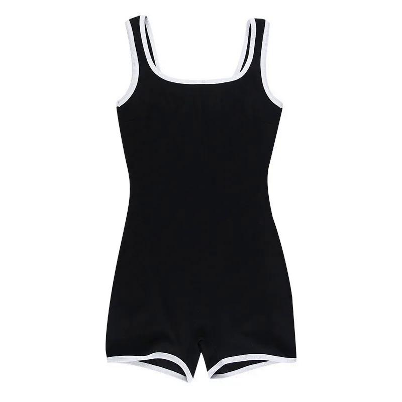 Product Introduction of Áo Jumpsuit Quần Thường Ngày Cho Nữ, Hàng Mới Về, Có Dây Đeo Và Viền Màu Tương Phản, Dáng Ôm, Thời Trang, Quần Đùi Áo Jumpsuit Quần Thường Ngày Quần Áo Tập Yoga Thể Thao 20