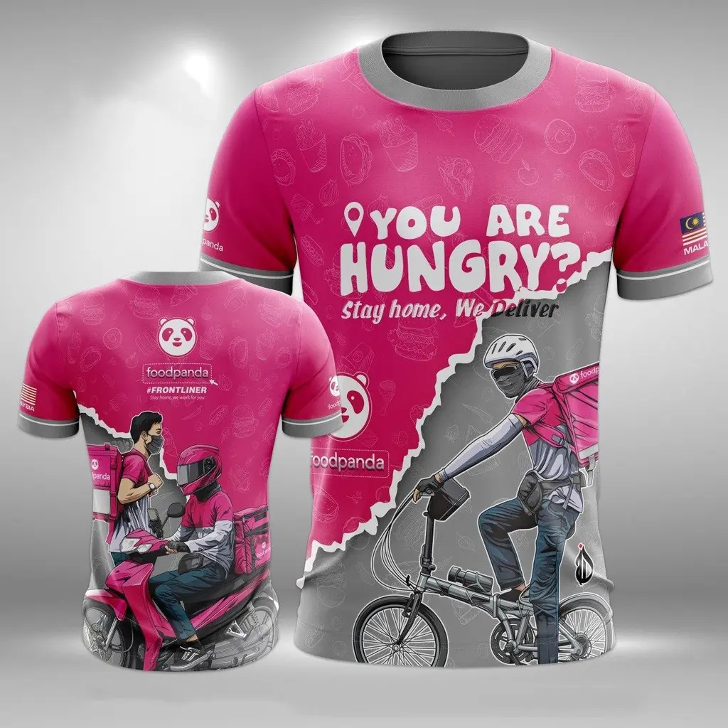 3D PRINTMEN'S/WOMEN'S TSHIRT EXCLUSIVE FOOD PANDA RIDER JERSI - FP003 BLOUSE