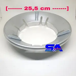 Tatakan Anti Angin SILVER Kompor Gas/Cover Tungku Dudukan Hemat Gas