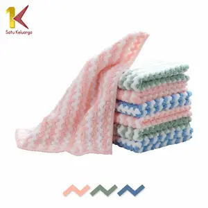 [COD] SK C561 C563 Kain Pembersih Dapur Meja Piring Anti Minyak Bahan Koral Flece 2 Sisi  Serap Air Tahan Lama