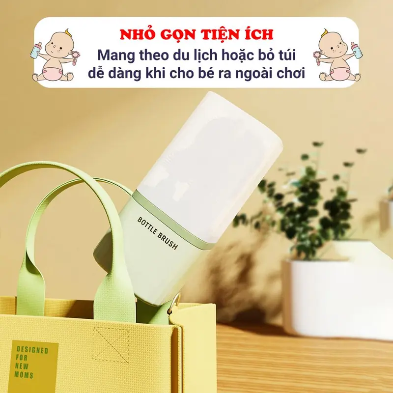 Bộ Cọ Rửa Bình Sữa Cho Bé 7 Chi Tiết Đa Năng Tiện Lợi Mang Đi Du Lịch Baby-S – SSS054 1