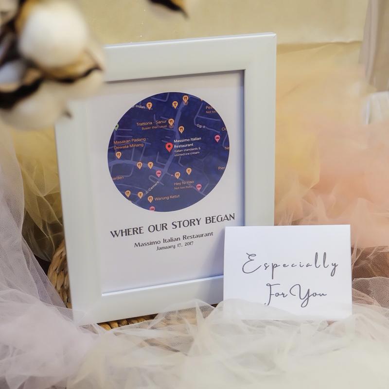 Maps Location Frame / Our First Date Frame / Date Location / Hadiah Pacar / Hadiah Anniversarry 1