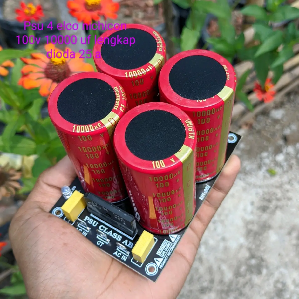 psu 4elco 10000uf 100v Nichicon paket lengkap siap pakai