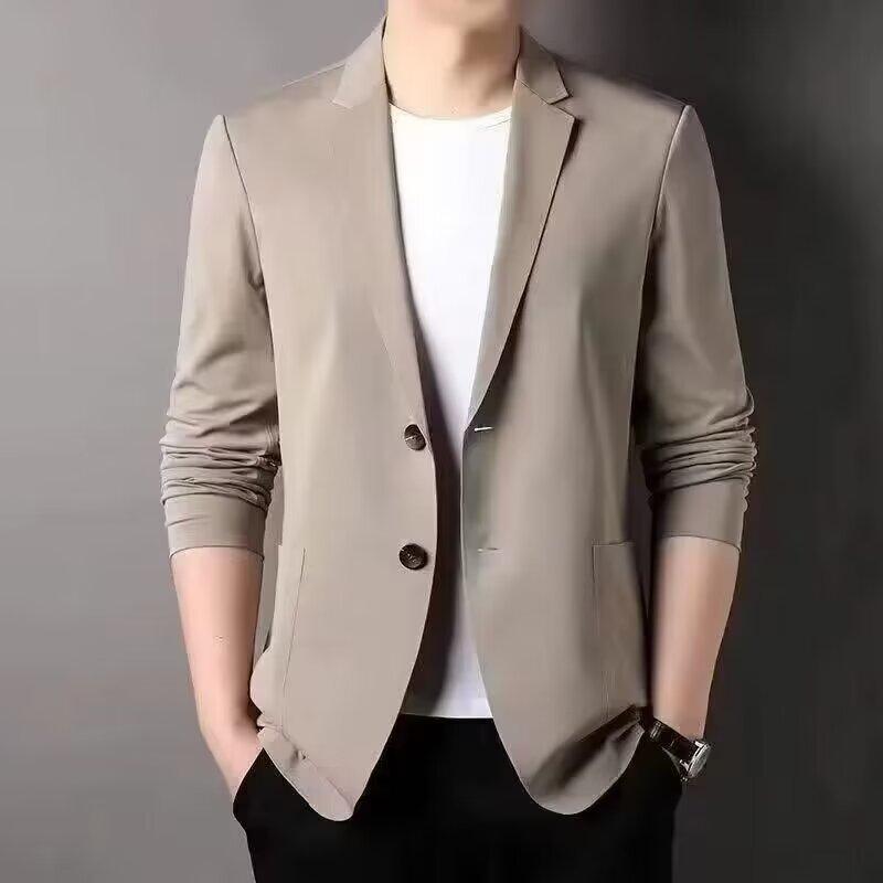 Product Introduction of 【M-4XL】Classic men Korean suit jacket lightweight thin style Ice Silk sunscreen fashion all-match casual shirt slim-fit cool suit cardigan men 19