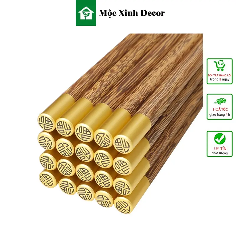 Đũa Gỗ Jinfu, đũa gỗ cánh gà  phong cách Nhật Bản, sử dụng cho gia đình, nhà hàng, khách sạn 0