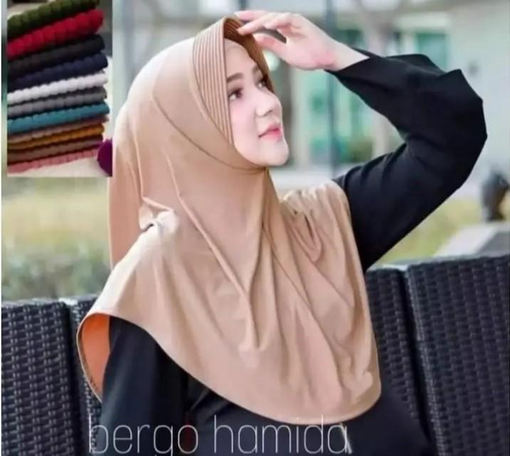 Product Introduction of Hijab bergo terbaru 2023 /kerudung sekolah ukuran L/bergo standar menutup dada 1