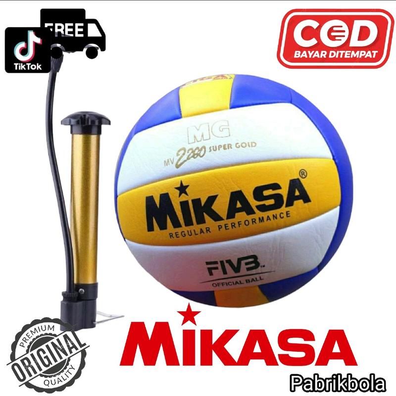 Bola Voli Mikasa MV2200 Super Gold Kualitas Premium - Gratis Pentil, Jaring, Pompa - Ball 9