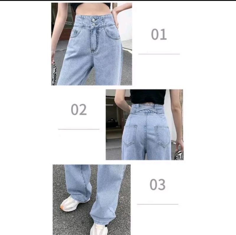 Product Introduction of Petter Denim J23 Celana Panjang HW Kulot Jeans Boyfriend Jeans Korea Jeans Celana Jeans Impor Jeans Highwaist Celana Highwaist Newjeans Jeans Korean Style Celana Jeans Wanita Korea Celana Kulot Tebal 4