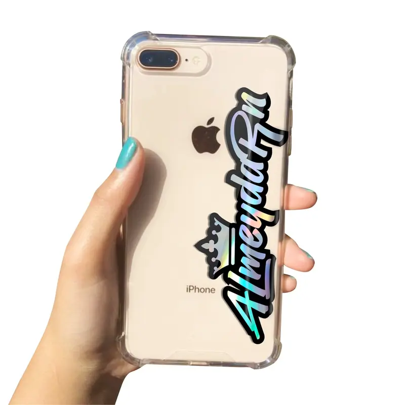 Stiker Mahkota Nama Hologram Bisa CUSTOM untuk Laptop/ HP/ Mobil 7