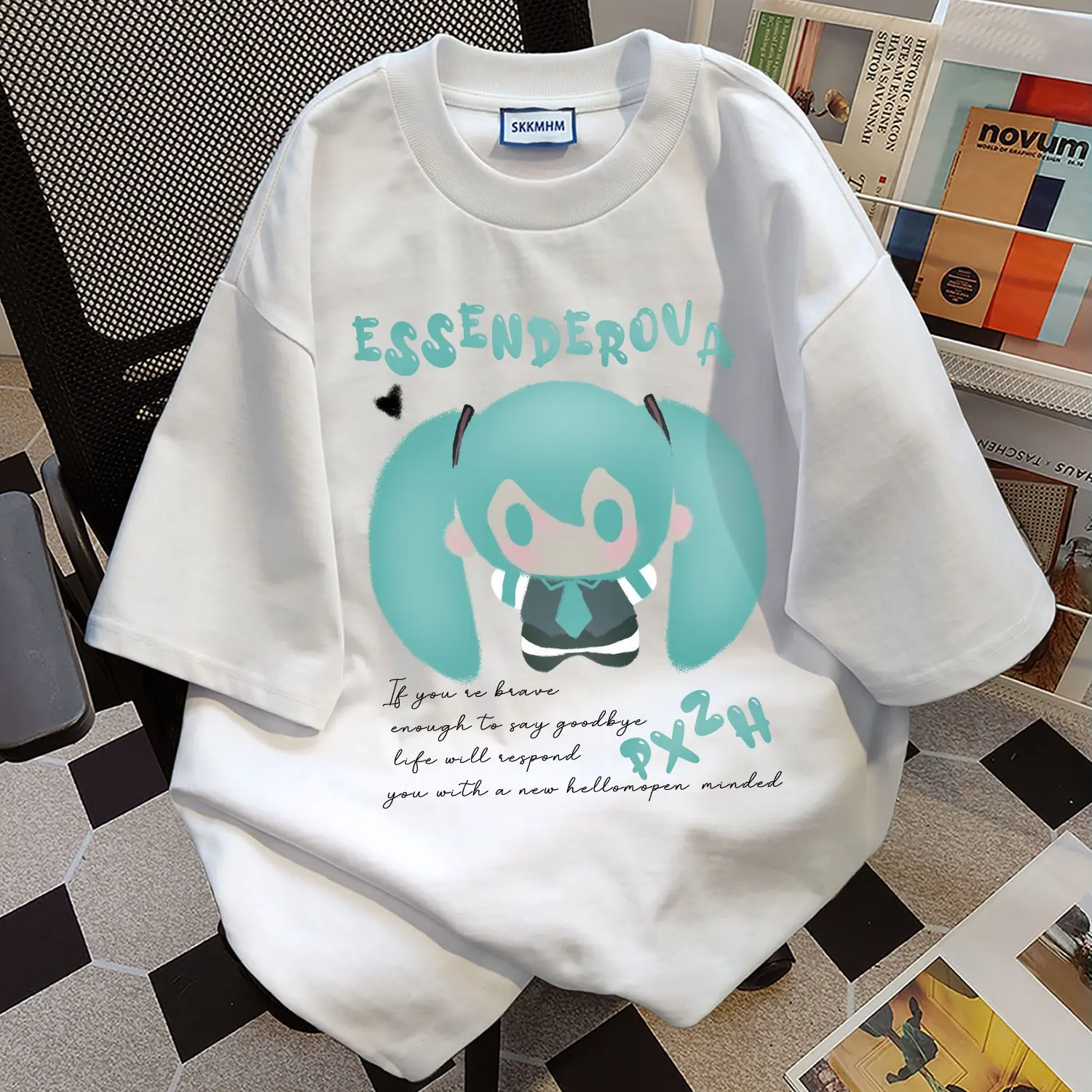 Áo Thun Phong Cách Nhật Bản, In Hình MIKU Hatsune Độc Đáo Anime, ngắn Tay, Cổ Tròn, Dành Cho Nữ, Áo Bó Sát Dáng Rộng, Được Xếp Hạng Tích Cực 97%, Thích Hợp Cho Mùa Hè, Năm Sinh 2025