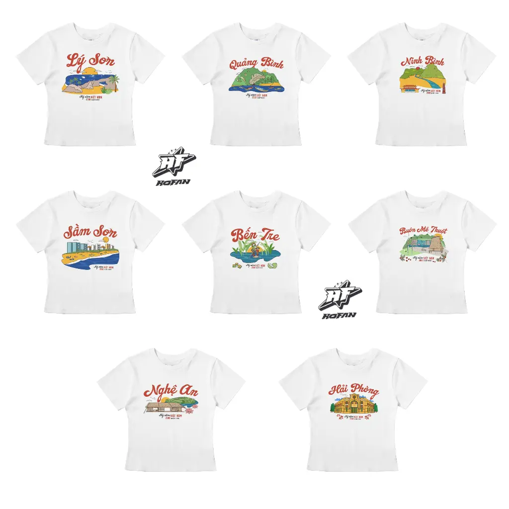 Áo thun babytee unisex nam nữ DU LỊCH 63 tỉnh thành baby tee cotton 250gsm