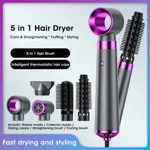 Hair Dryer 5in1 Curling Comb Hot Cold Quick Dry Anion 600W