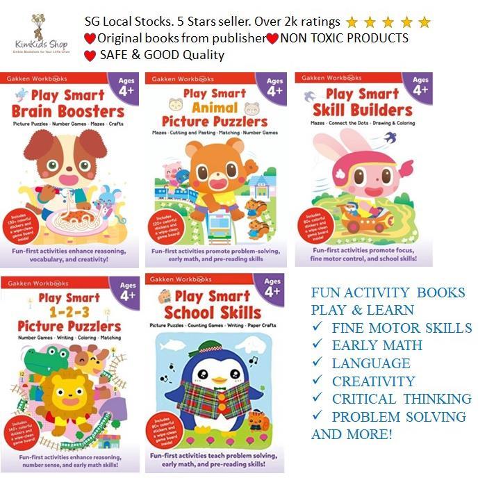 Product Introduction of 100% Quality Gakken Play Smart Activity Workbook Series Age 4+ 6