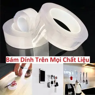 Băng Keo Nano Dán 2 Mặt Trong Suốt, Dán Tường Treo Đồ, Treo Tranh Ảnh, Cố Định Vật Tiện Ích 1