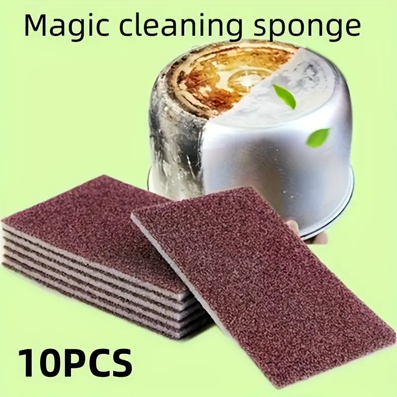 Multipurpose Non-Scratch Magic Cleaning Sponge Set - Scrubbing Pads for Pots, Pans, Tiles, and Descaling - Rust Remover, Dishwashing, and Iron Cleaning - Home and School Cleaning Supplies 5