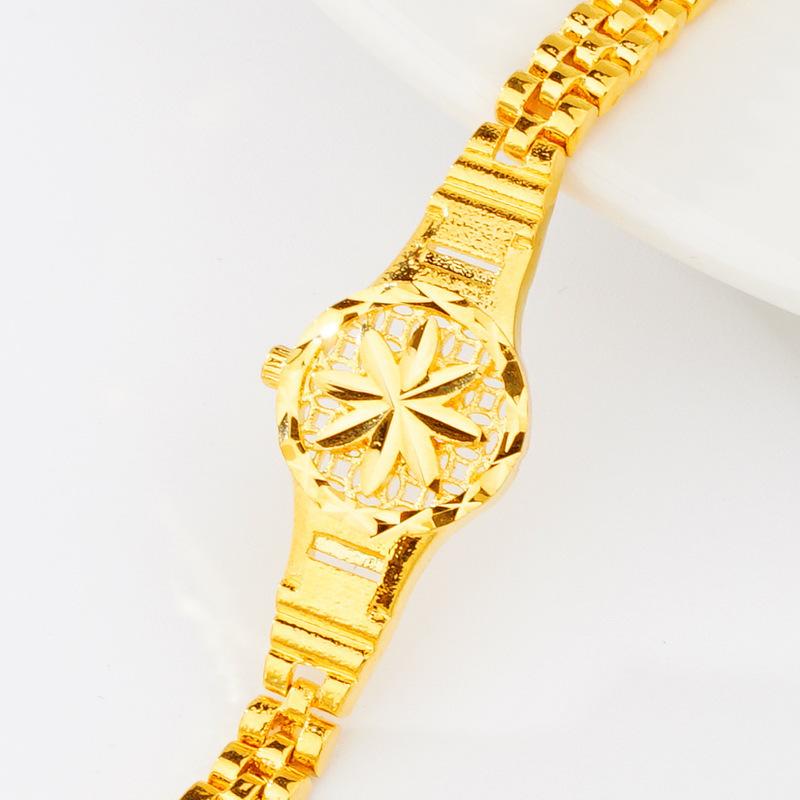 Sand Gold Sunflower Rice Shaped Watch S Buckle Bracelet Women's Fashion Versatile Long Lasting Color Bracelet Bracelet Bridal Wedding Birthday Party Gift crunchy  pepper  bracelet 1