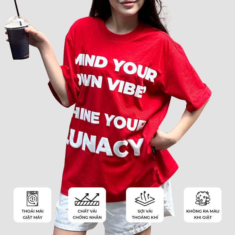 Product Introduction of Áo thun Your Vibe Unisex nam nữ Cotton 100% form oversize LUNACY 8