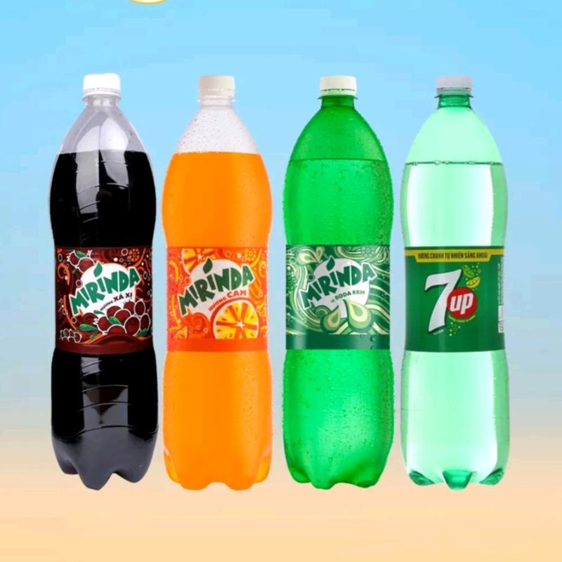 Chai nước ngọt giải khát Mirinda/ 7up loại  1.5l