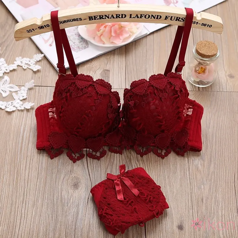 Bộ Áo Ngực Nâng Ngực, Dành Cho Nữ, Ren Hoa, Underwire, Trang Phục Áo Ngực 0
