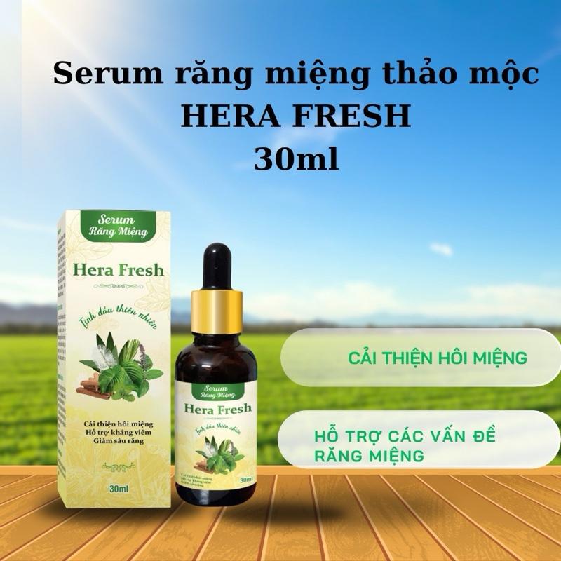 Thảo Mộc Vệ Sinh Răng Miệng Hera Fresh Chai 30ml- cải thiện hôi miệng- tặng bàn chải đánh răng.