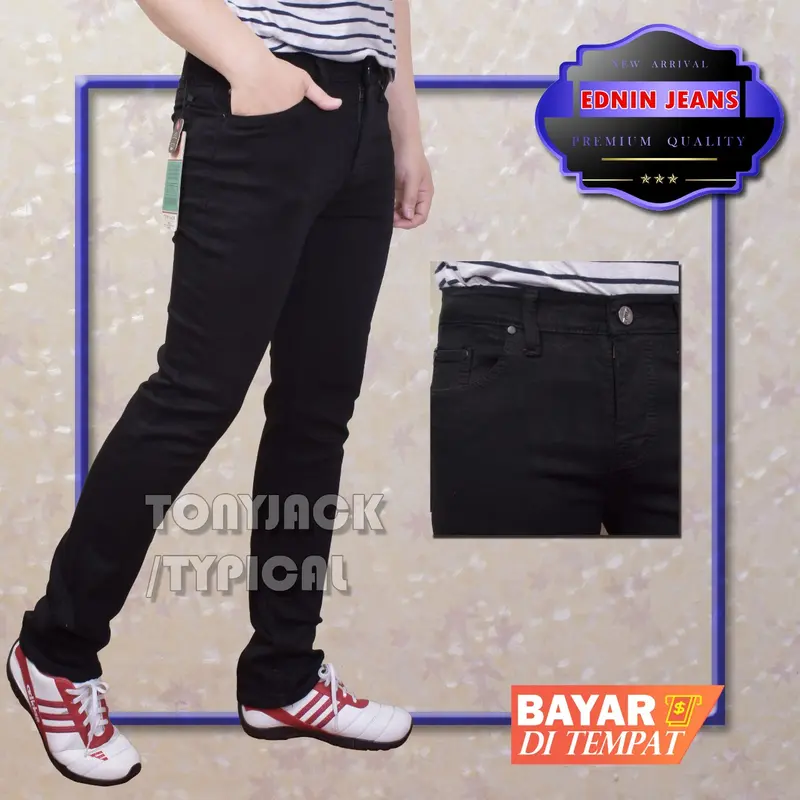 CELANA SOF JEANS STREET PRIA.. HITAM. ABU. PUTIH. 0