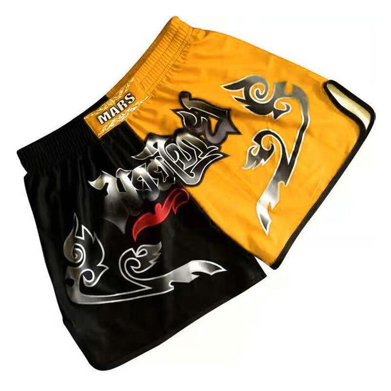 Product Introduction of UFC Thai Boxing Pants Sports Fighting Sanda Training Special Shorts Head MMA Print 25