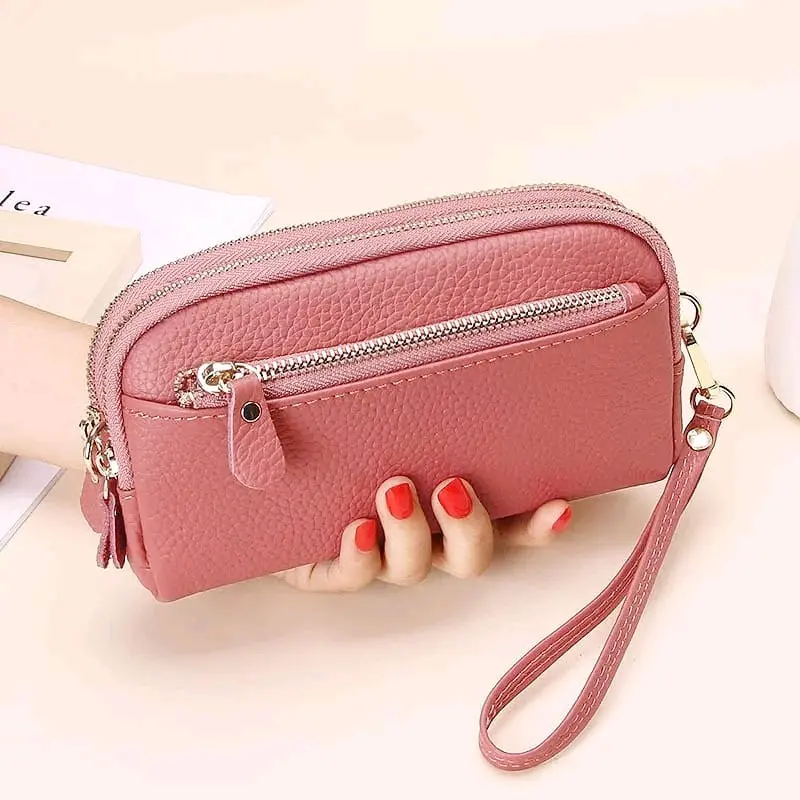 Dompet Wanita REALPICT 3 Ruang Murah Mewah Elegant untuk hp uang dan kunci kunci Dompet Panjang Dompet Kartu Wadah/Dompet Koin 0