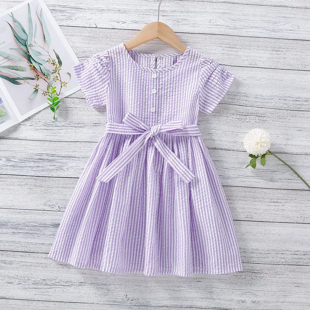 New fashionable waist-tight princess dress for little girls dress baby girl Baju Budak Perempuan Baju baby girl dress