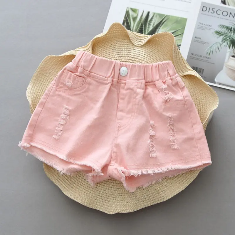 Quần Short Denim, Cho Bé Gái, Rách, Trang Phục Mùa Hè, Thời Trang, Có Cỡ 5, 6, 7, 8, 9, 10, 11, 12, Thích Hợp Cho Trẻ Em Trung Và Lớn, Phong Cách Hàn Quốc, Thích Hợp Cho Bé 12 Tuổi, Quần Mỏng, Quần Áo Trẻ Em 6