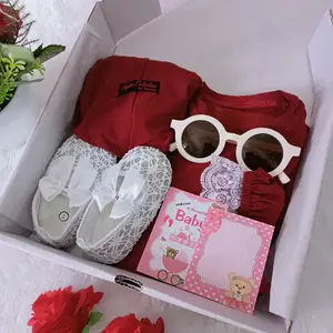Hampers gamis bayi set sepatu dan kacamata  Bayi Cewek 0-12 bulan