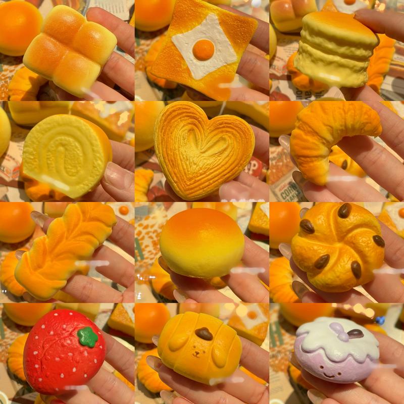 Squishy Super soft and tender MINI BUN Bread Toast, slow-rebound, soft ...