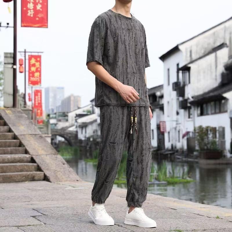  Bộ quần áo nam nữ JULIDO chất liệu waffle thoáng mát thấm hút mồ hôi 