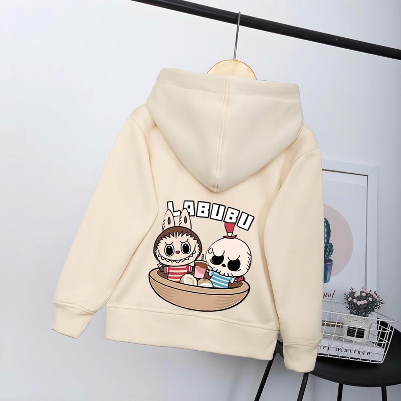 Áo khoác trẻ em hoodie nỉ bông in hình labubu dành cho trẻ em,bé trai và bé gái áo khoác áo hoodie áo khoác áo khoác