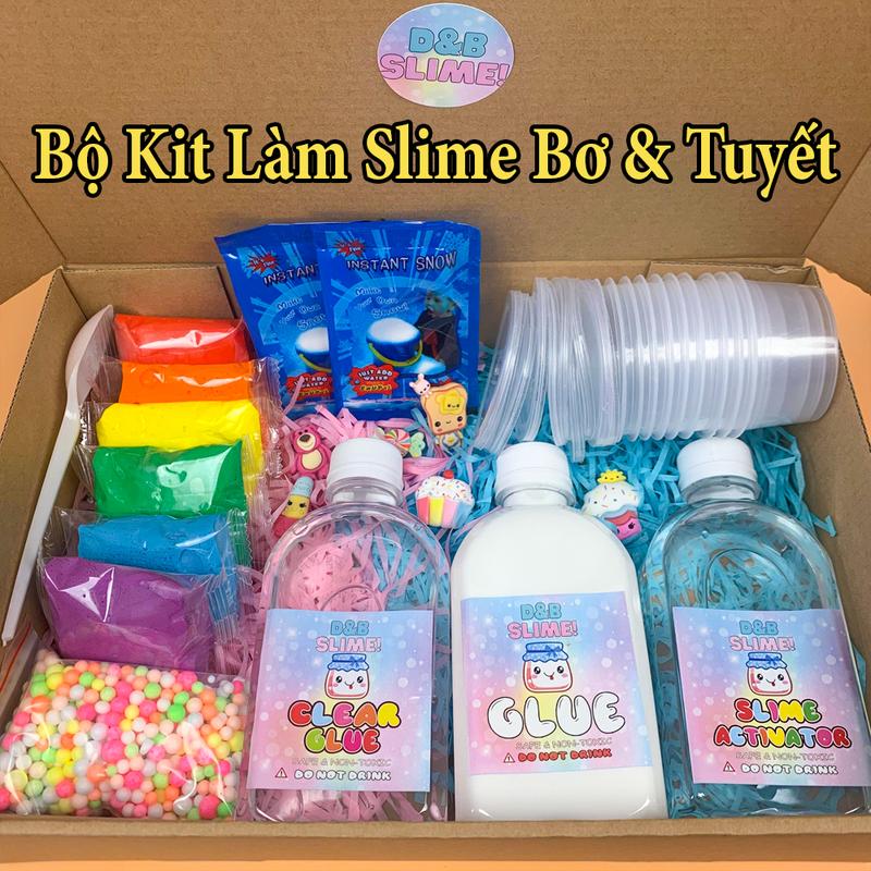 Bộ Kit Làm Slime 36 Món Bơ Slime Mây Clear Slime Cầu Vồng Butter&Cloud&Clear Slime Đầy Đủ Nhất - Kèm Charm và HDSD