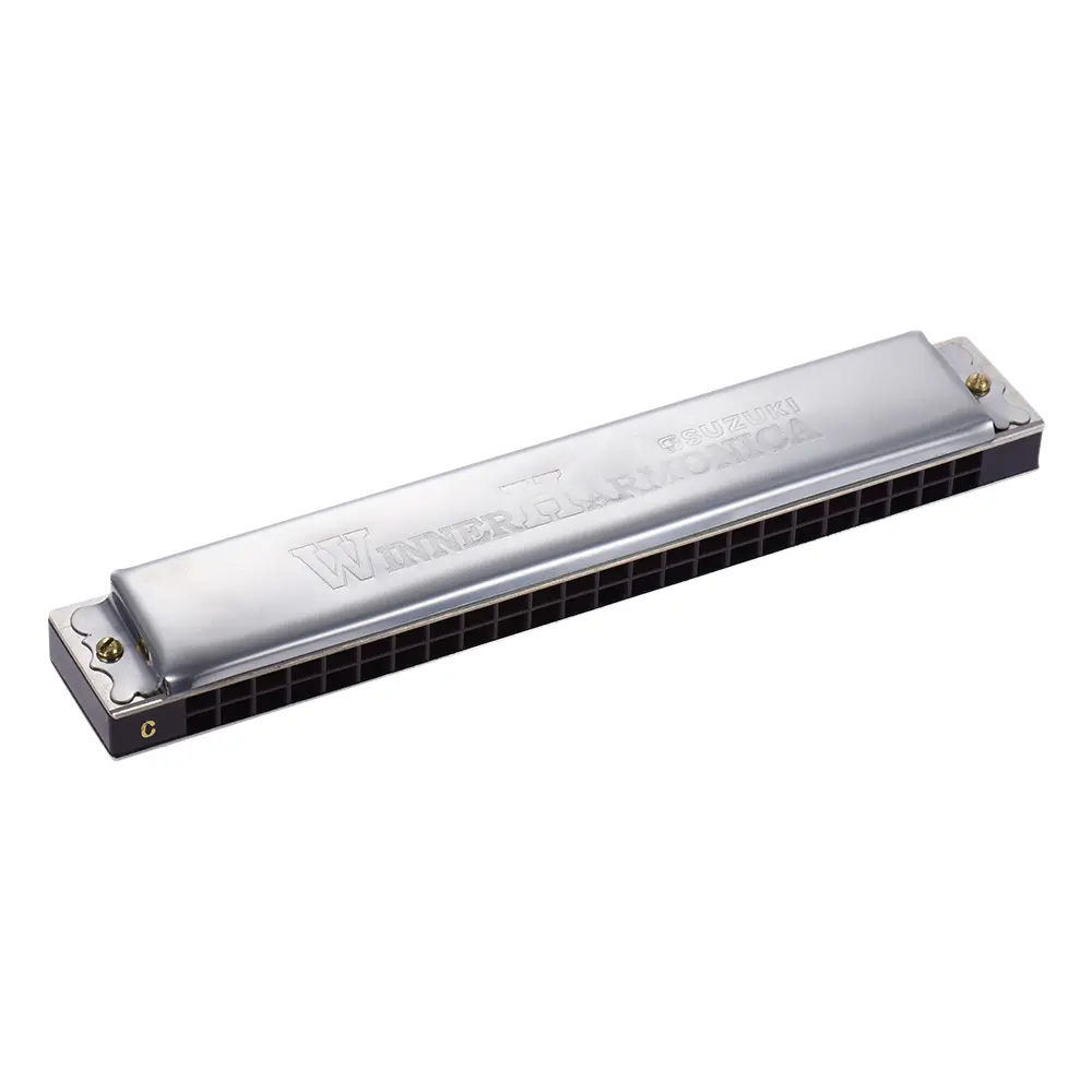 Suzuki W-24 24 Holes Harmonica Tremolo Key of C with Box Musical Instrument for Beginner Student
