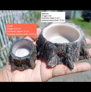 WATER DISH REPTIL/TEMPAT MINUM REPTIL/FEEDING DISH REPTIL/WADAH MINUM REPTIL/tempat wadah minum reptil/tempat air minum reptil/wadah air minum reptil/water dish kura-kura/water dish akar untuk sulcata/water dish medium/water dish akar besar/tempat makan d