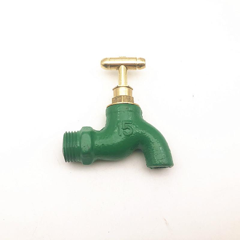 Product Introduction of 1pc 20mm/0.78in cast iron copper core faucet, old-fashioned quick opening with lock key iron faucet, property faucet, construction site faucet 2