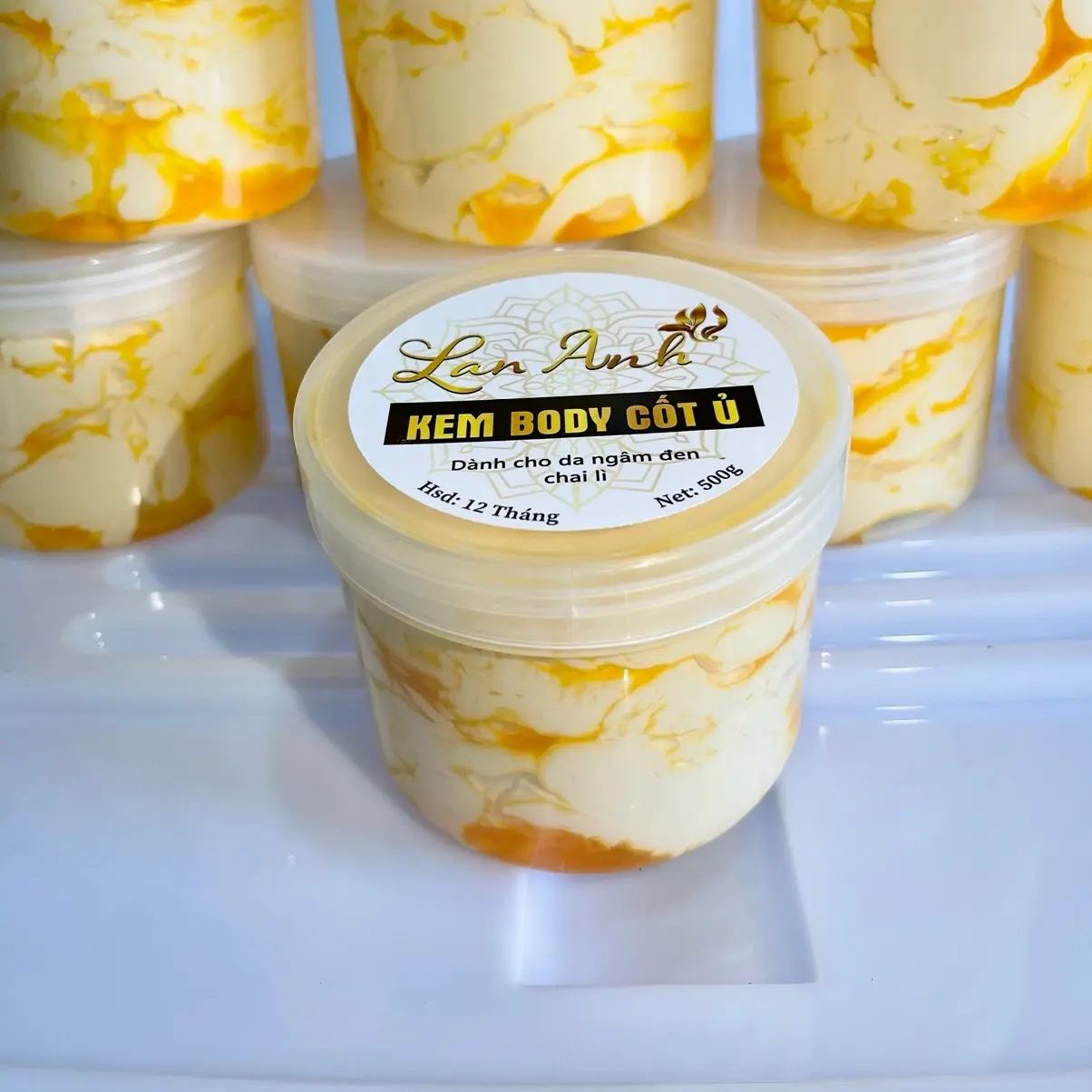 Hủ 500g Kem Body Cốt Ủ Siêu Tẩy Mạnh Dành Cho Da Ngâm Đen Chai Lì Dưỡng Da Body Làm Đẹp Da Women