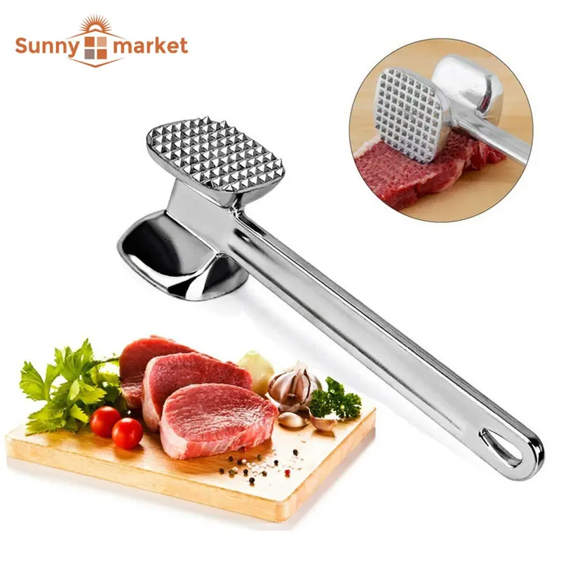 Búa đập thịt đa năng 2 đầu mặt trơn và mặt gai dài 23cm nhãn Drangon bằng gang nguyên khối 0