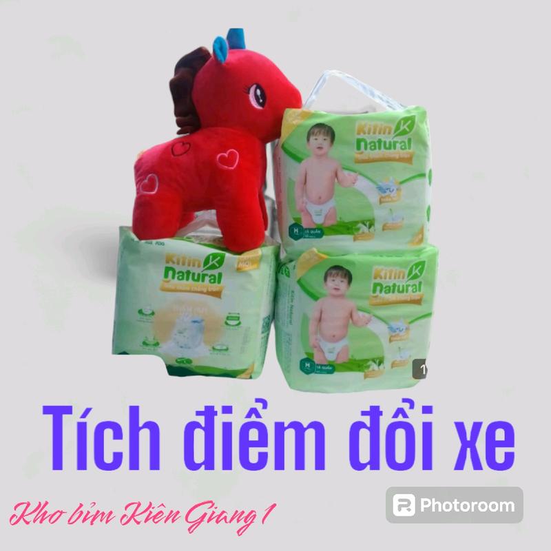 Tích điểm đổi xe Combo 3 bịch tã KITIN NATURAL cho bé đủ size dán và quần Voi Kem