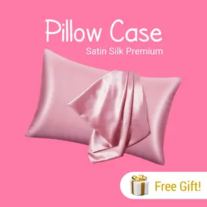 SARUNG BANTAL SATIN SILK TEBAL PILLOW CASE PREMIUM