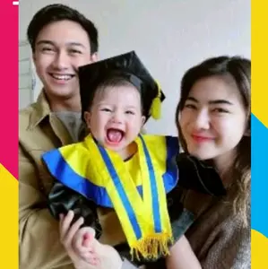 Baju Wisuda Baby Toga Bayi 6 bulan sampai 3Tahun Saten Super Biru Hijau Costum Wisuda Toga Bayi untuk Photo Shoot