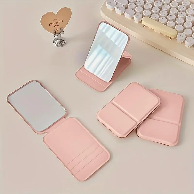 Product Introduction of Portable Makeup Mirror, 1 Set Handheld Mirror, Foldable Mirror for Women & Men, Makeup Tools for Home and Travel 0