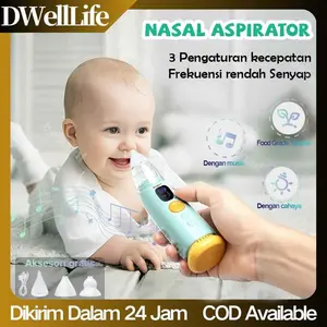Penyedot Ingus Bayi Elektrik Sedot Ingus Bayi 3 Tingkat Hisap Alat Penyedot Ingus Bayi Dilengkapi pinset hidung Fungsi Musik Display digital / lampu LED