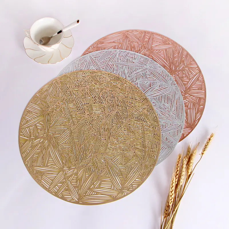 Ideame Placemat PVC GratoWaterproof Tatakan Piring Bulat Elegan 6