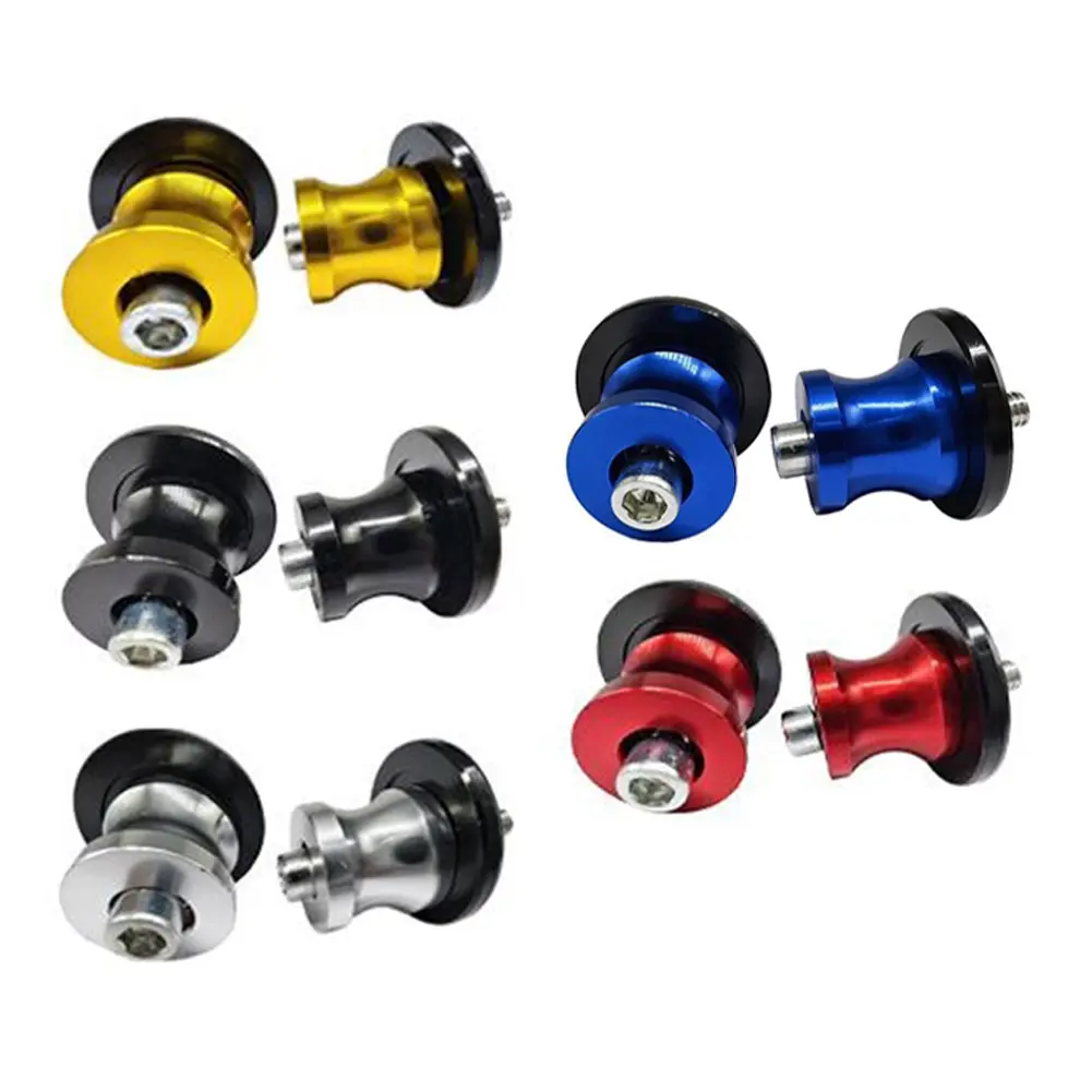 Motorcycle Starter Nail Set 2PCS Aluminum Alloy Tilt Reel Slider Bracket for Easy Installation Fits Most Motorcycles